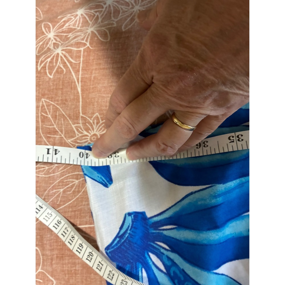 HT 360 Collective Blue Banana Leaf Tropical Maxi Skirt Size Small (P8) - Picture 12 of 13